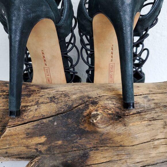 Vince camuto cage heeled sandals black Fossel - Picture 5 of 12